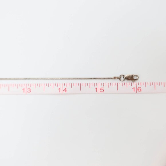 Sterling Silver 925 Double Oval Loop Pendant Chaint Necklace 16" - Picture 9 of 10